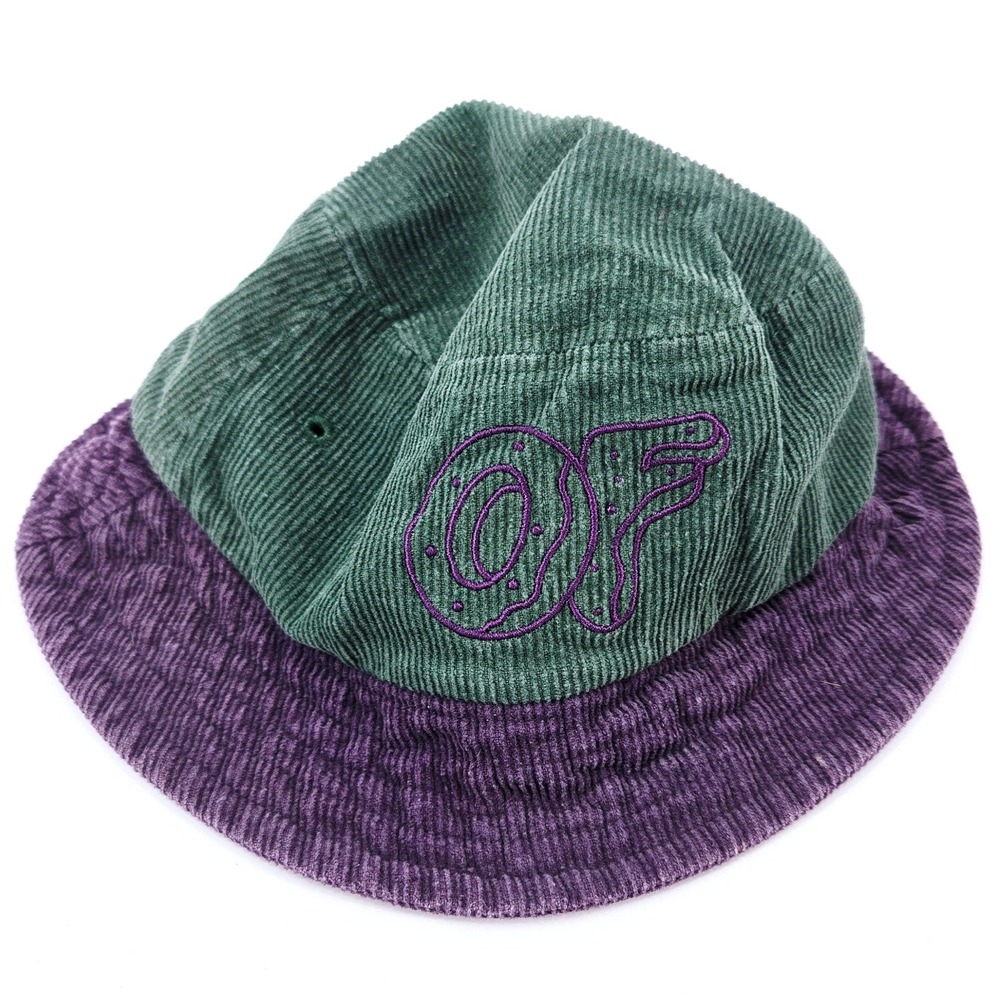 Odd Future OFWGKTA Corduroy Bucket Hat Green Purple Streetwear Gorpcore
